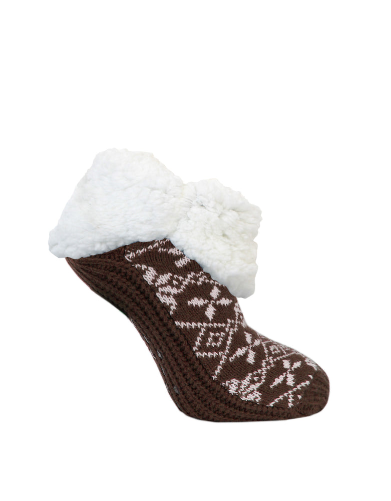 Men's Fireside Slipper Socks - Brown