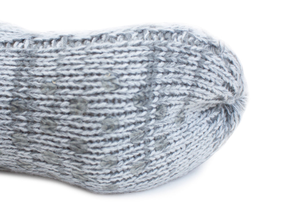 The Axelle Cable Knit Ankle Slipper Sock-Grey