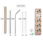 Sunny Straws Luxe Ecofriendly Stainless Steel Straw Set